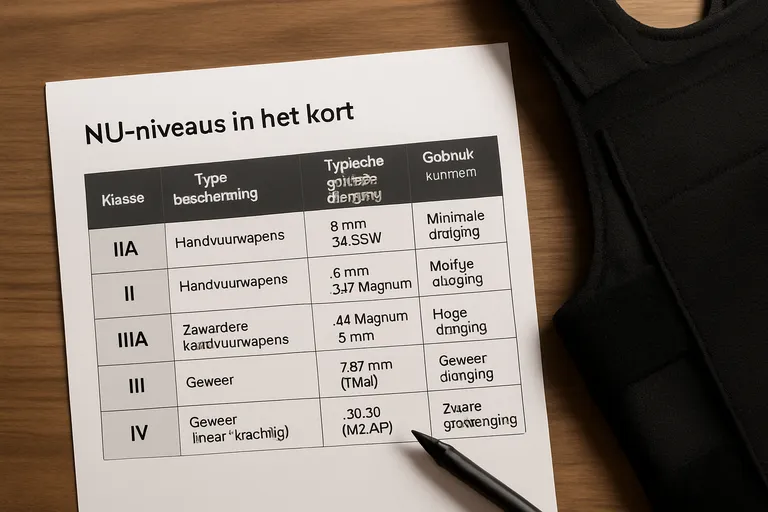 NIJ-niveaus in het kort